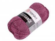 Pletací příze Elegance lurex 50 g 12 (112) starorůžová tmavá, 1 ks - zvětšit obrázek