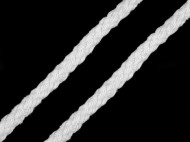 Oděvní šňůra / bavlněná příze / knot 5 mm splétaná 1 bílá, 45 m - zvětšit obrázek