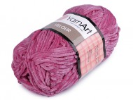 Pletací žinylková příze Velour 100 g 10 (855) fuchsiová tm., 1 ks - zvětšit obrázek