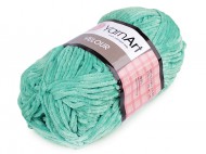 Pletací žinylková příze Velour 100 g 9 (864) tyrkysová, 1 ks - zvětšit obrázek
