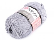 Pletací žinylková příze Velour 100 g 7 (867) šedá světlá, 1 ks - zvětšit obrázek
