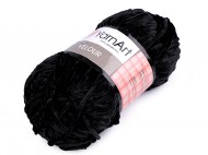 Pletací žinylková příze Velour 100 g 8 (842) černá, 1 ks - zvětšit obrázek