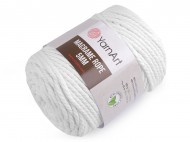 Pletací příze Macrame Rope 5 mm 500 g rozčesávací 1 (751) bílá, 1 ks - zvětšit obrázek