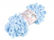 Pletací příze Alize Puffy 100 g 9 (183) modrá dětská, 1 ks - zvětšit obrázek