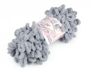 Pletací příze Alize Puffy 100 g 12 (428) šedá, 1 ks - zvětšit obrázek