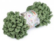 Pletací příze Alize Puffy 100 g 20 (485) zelená stepní, 1 ks - zvětšit obrázek