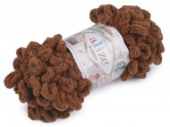 Pletací příze Alize Puffy 100 g 34 (321) hnědá ořechová, 1 ks - zvětšit obrázek