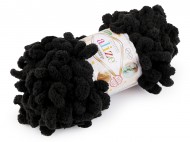 Pletací příze Alize Puffy 100 g 38 (1060) černá antracit, 1 ks - zvětšit obrázek