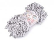 Pletací příze Alize Puffy 100 g 1 (686) bílá černá, 1 ks - zvětšit obrázek