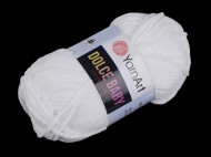 Pletací žinylková příze Dolce Baby 50 g 1 (741) bílá, 1 ks - zvětšit obrázek