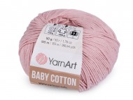 Pletací příze Baby Cotton 50 g 3 (413) pudrová, 1 ks - zvětšit obrázek
