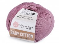 Pletací příze Baby Cotton 50 g 5 (419) starofialová, 1 ks - zvětšit obrázek