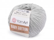 Pletací příze Baby Cotton 50 g 25 (451) šedá nejsvětlější, 1 ks - zvětšit obrázek