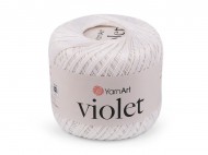 Bavlněná příze háčkovací Violet 50 g 16 (1000) Off White, 1 ks - zvětšit obrázek