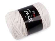 Bavlněná pletací příze Twist macrame 500 g rozčesávací 7 (8171) béžovobílá, 1 ks - zvětšit obrázek