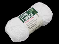 Pletací příze Jeans Bamboo 50 g 1 (101) bílá, 1 ks - zvětšit obrázek