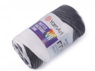 Pletací příze Twisted Macrame 250 g rozčesávací 6 (910) šedá bílá, 1 ks - zvětšit obrázek