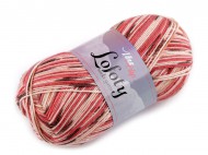 Pletací příze Lofoty samovzorovací / ponožkovka 100 g 11 (7815) červená, 1 ks - zvětšit obrázek