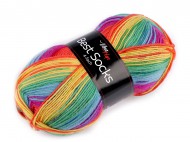 Pletací příze Best Socks samovzorovací / ponožkovka 100 g 18 (7074) multikolor, 1 ks - zvětšit obrázek