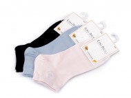 Dámské bavlněné ponožky kotníkové Emi Ross 2 (35-38) mix náhodných barev smajlík, 3 pár - zvětšit obrázek