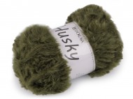 Pletací příze Husky 100 g 17 (28) zelená khaki, 1 ks - zvětšit obrázek