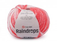 Pletací příze Raindrops 50 g 3 (2908) červená rumělka, 1 ks - zvětšit obrázek