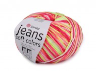 Pletací příze Jeans Soft Color 50 g 4 (61214) růžová malinová, 1 ks - zvětšit obrázek