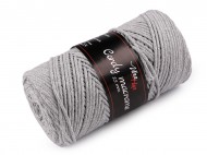 Pletací příze Cordy Macrame 250 g 7 (8231) šedá světlá, 1 ks - zvětšit obrázek