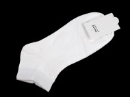 Bavlněné ponožky kotníkové unisex 1 bílá, 1 pár - zvětšit obrázek