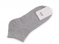 Bavlněné ponožky kotníkové unisex 2 šedá světlá, 1 pár - zvětšit obrázek