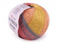 Pletací příze Summer Dream 100 g 4 (4307) modrošedá sv. hořčicová, 1 ks - zvětšit obrázek