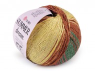 Pletací příze Summer Dream 100 g 1 (4308) fialovorůžová multikolor, 1 ks - zvětšit obrázek