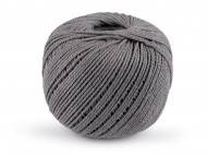Bavlněná příze macrame 2 mm rozčesávací 17 šedá, 1 ks - zvětšit obrázek