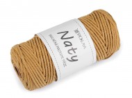 Bavlněná pletací příze macrame Naty 3 mm rozčesávací 4 béžová, 1 ks - zvětšit obrázek