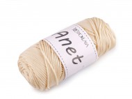 Pletací a háčkovací příze Anet macrame 2 mm 90 g 3 béžová světlá, 1 ks - zvětšit obrázek