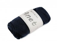 Pletací a háčkovací příze Anet macrame 2 mm 90 g 9 modrá tmavá, 1 ks - zvětšit obrázek