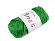 Pletací a háčkovací příze Anet macrame 2 mm 90 g 10 zelená, 1 ks - zvětšit obrázek