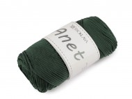 Pletací a háčkovací příze Anet macrame 2 mm 90 g 12 zelená tmavá, 1 ks - zvětšit obrázek