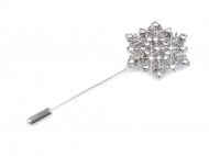 Ozdobný špendlík vločka crystal, 1 ks - zvětšit obrázek
