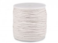 Oděvní šňůra / bavlněná příze / knot 2 mm splétaná režná světlá, 10 m - zvětšit obrázek