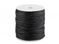 Šňůra bavlněná 1,8 mm voskovaná 3 černá, 1 ks - zvětšit obrázek