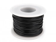 Šňůra z eko kůže šíře 1,5 mm 3 černá, 25 m - zvětšit obrázek