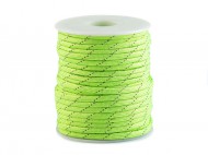 Padáková šňůra 4 mm s reflexní nití 1 zelená neon, 25 m - zvětšit obrázek