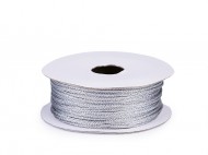 Lurexová šňůrka / provázek 1 mm 2 stříbrná, 1 ks - zvětšit obrázek