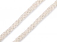 Oděvní šňůra / bavlněná příze / knot 5 mm splétaná režná světlá, 10 m - zvětšit obrázek
