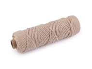 Bavlněná šňůra macrame 3 mm rozčesávací 4 (033) režná přírodní, 50 m - zvětšit obrázek