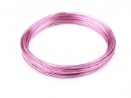 Drát hliníkový 1 mm 3 růžová sv., 1 ks - zvětšit obrázek