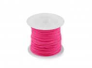 Šnůrka PES kroucená 1 mm voskovaná 5 růžová neon, 1 ks - zvětšit obrázek