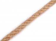 Jutová šňůra kroucená 10 mm režná přírodní, 5 m - zvětšit obrázek