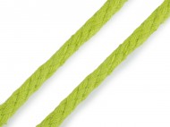 Bavlněná šňůra 7 mm splétaná 7 zelená sv. neon, 45 m - zvětšit obrázek